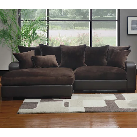 2-Piece Contemporary Sectional with LAF Chaise